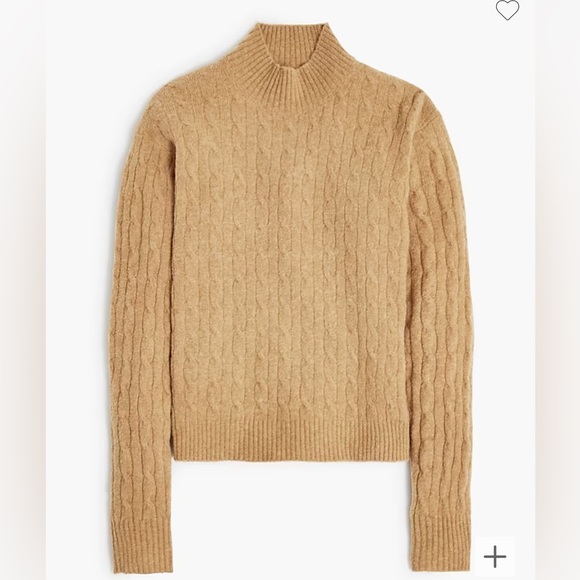 J. Crew Factory Sweaters - NEW J Crew Cable-knit mockneck sweater in extra-soft yarn!!!